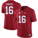 NCAA Men's Alabama Crimson Tide #16 Drew Sanders Stitched College 2020 Nike Authentic Crimson Football Jersey WO17W26RH